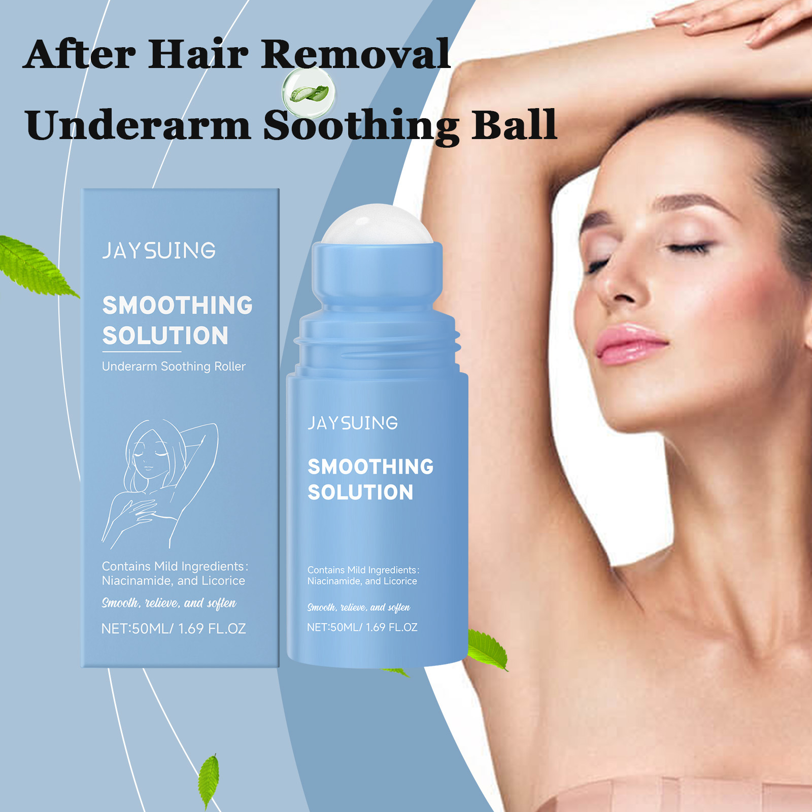 Ingrown Hair Serum - Успокаивающий ролик после бритья под мышками,